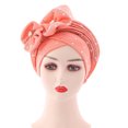 thumbnail image 1 of Pnellth Shiny Lady African Headtie Knot African Headwrap for Daily Life, 1 of 7
