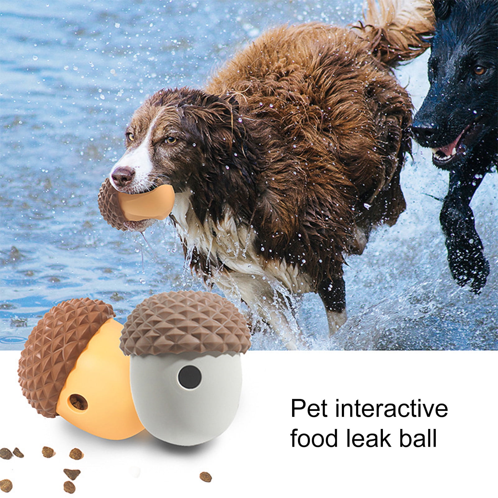 Dog Feed Toy Easy to Clean Slow Feeder Pet Puppy Food Dispensing Ball  Attractive