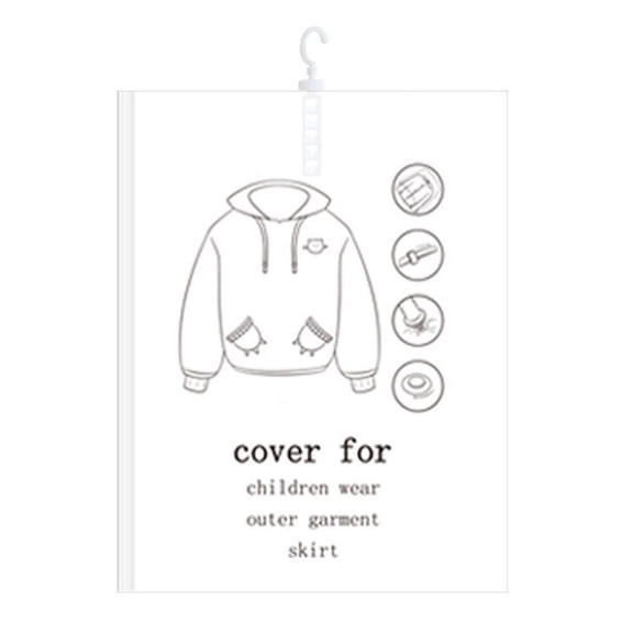 Pnellth Vacuum Compression Garment Bag Hook Hanging Style Clothes Storage Bag Clothing Dust Cover Organizing Bag