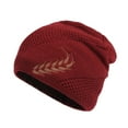 thumbnail image 1 of Pnellth Winter Hat Stretchy Thick All Match Yarn Embroidered Wheat Fleece Fleece Cap for Daily Life, 1 of 7
