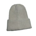 thumbnail image 1 of Pnellth Women Fall Winter Hat Knitted Solid Color High Elastic Dome Anti-slip Regular Fit Soft Warm No Brim Windproof Warm Unisex Winter Cap Adult Beanie, 1 of 8
