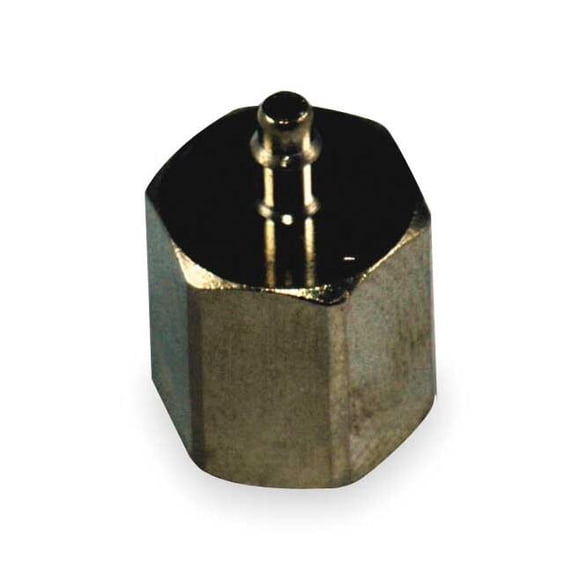 Pneumadyne 1/4" FNPT x 1/8" Barb Nickel Brass Straight Connector EFB30-1/4-5