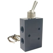 Pneumadyne HM45-1/8-DT, 4-Way Valve, Detented Toggle, 1/8 NPT F Ports CA3