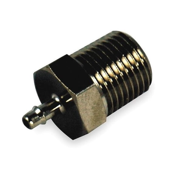 Pneumadyne 10-32 UNF x 3/32" Barb Brass Straight Male Connector EB25