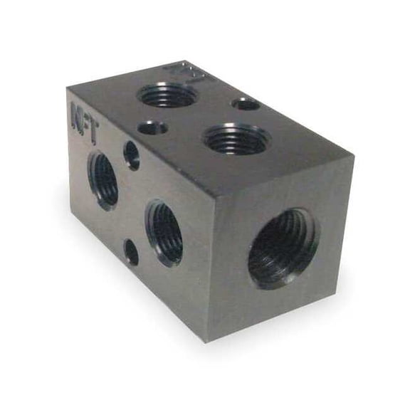 Pneumadyne Manifold,BLK,Alum,2Outlets,1.75"L M10-125-2-90