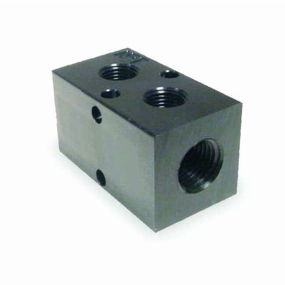 Pneumadyne Manifold,BLK,Alum,2Outlets,4.63"L M35-375-2