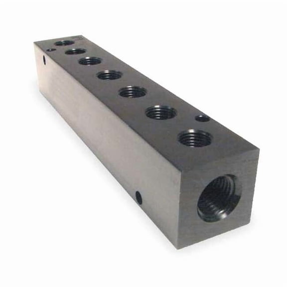 Pneumadyne Manifold,BLK,Alum,7Outlets,6.5"L M20-250-7