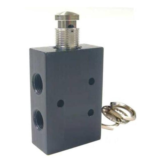 Pneumadyne Manual Air Control Valve,Button,Aluminum AM45-1/8-SR