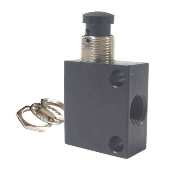 Pneumadyne Manual Air Control Valve,Button,Aluminum C040105