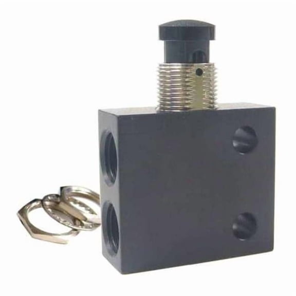 Pneumadyne Manual Air Control Valve,Button,Aluminum C040405