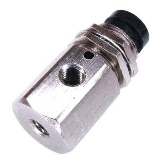 Pneumadyne Manual Air Control Valve, Button, Brass C030105