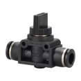 Pneumatic 12mm OD Manual Flow OnOff Valve 2Way Rotary Manual Valve