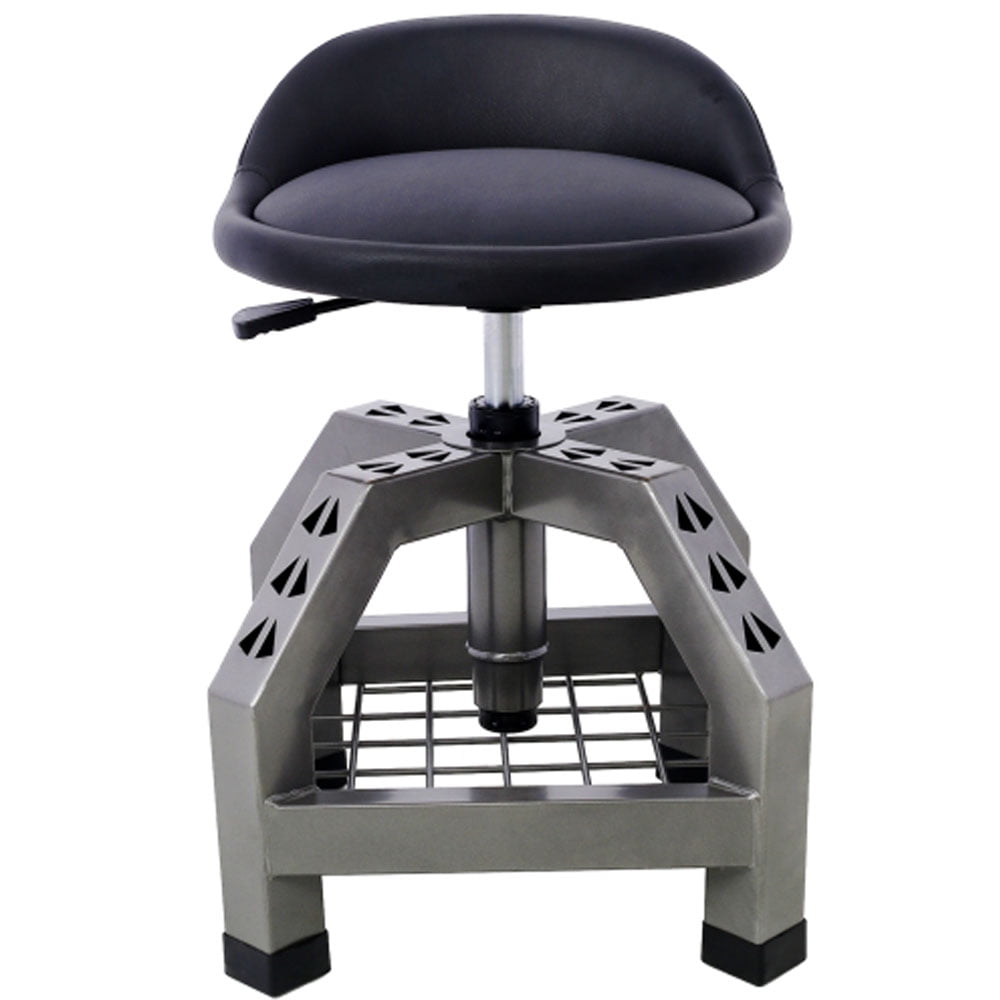 Pneumatic 360 Degree Swivel Stool, Mechanics Rolling Creeper Seat