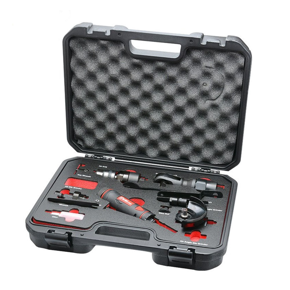 Pneumatic 5-in-1 Tool Set, Pneumatic Drill Pneumatic Engraving Machine Angle Grinder Ratchet Wrench Hand Tool ,Long Service Life