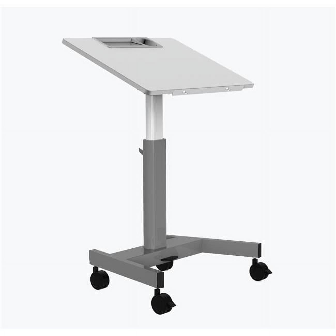 Pneumatic Adjustable Height Flip Top Student Desk, Black