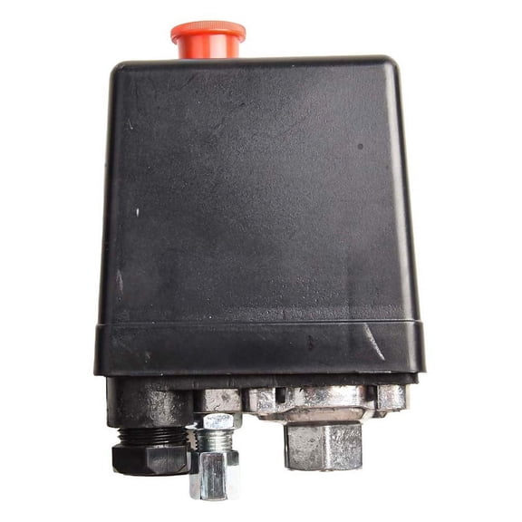 Pneumatic Air Compressor Pressure Switch 220V 20A, 5-8Kg Adjustable Range Single Hole Vertical Control for Automatic Pump