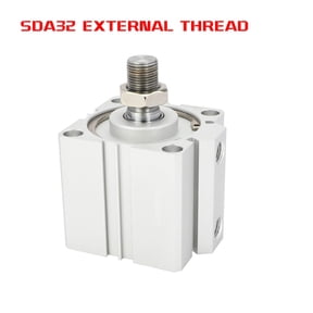 Pneumatic Air Cylinder SDA32*5x10-15-20-25-30-35-40-50-SB Small Square Thin Pneumatic Air Compact Cylinder Outer Teeth ,Multifunctional
