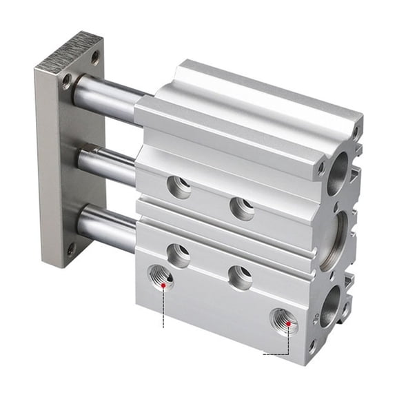 Pneumatic Air Cylinder Thin Three-axis Three-rod MGPM25 Cylinder With Guide Rod-10/20/25/30/40/50/75/100/125Z ,Multifunctional