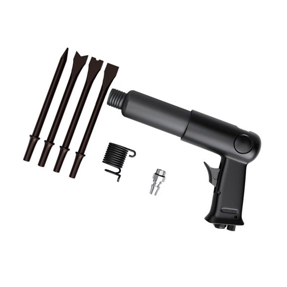 Pneumatic Air Hammer Set with Scraper Attachments, Lever Handle Metal Body for Rust Removal Paint Prep Workshop Tasks