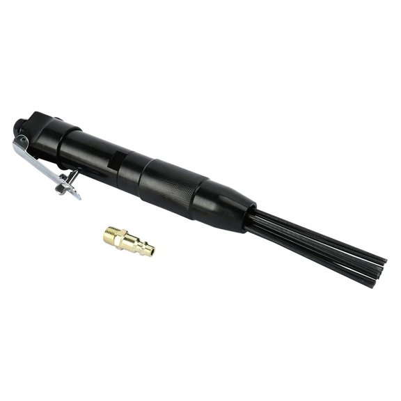 Pneumatic Air Needle Scaler For Rust Paint And Weld Slag Removal 12-Needle Deburring Cleaning Tool With 3Mm Hardened Steel Needles 4000 SPM 1/4 Inch NPT Air Inlet For Industrial Or