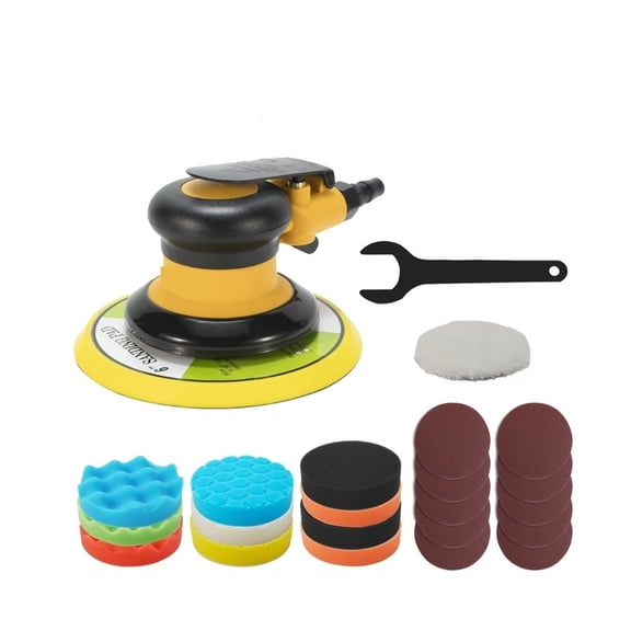 Pneumatic Air Sander Polisher 6'' 150mm Car Paint Care Tool Polishing Random Orbital Palm Machine Wood Working Grinder ,Easy Operation