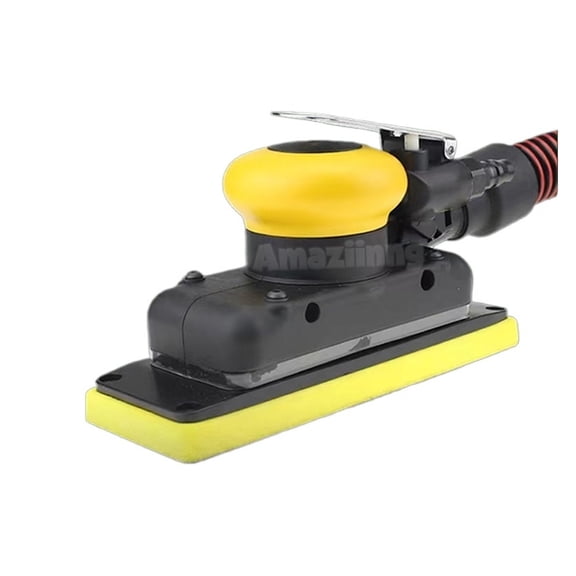 Pneumatic Air Sander Polishing Vacuum Rectangular Sanding Machine 70x198mm Grinder for Car Paint Rust Removal Polisher Tools ,Easy Operation