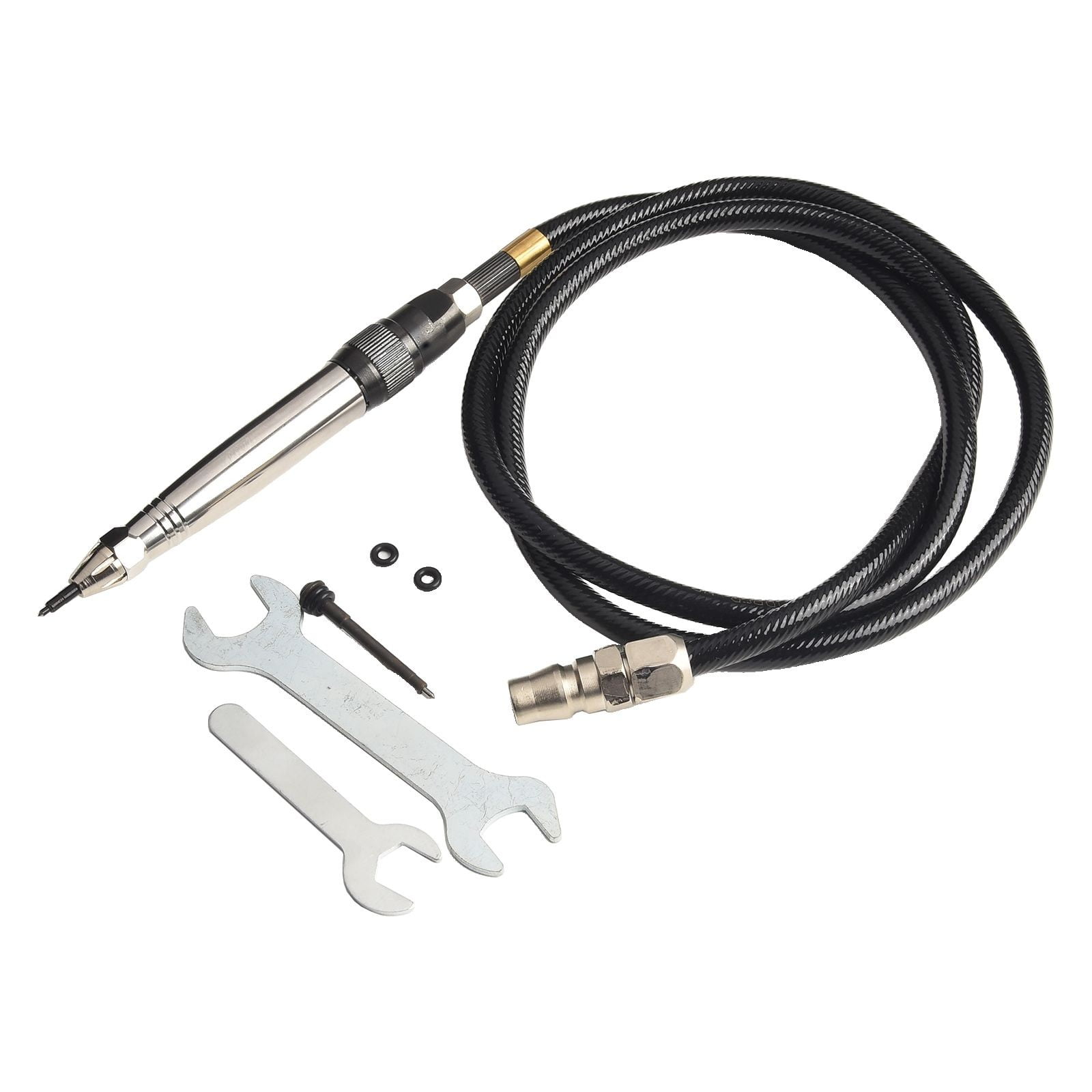 Pneumatic Air Scribe Engraving Pen Pencil Style Lettering Tool Kit 0.25inch Hose