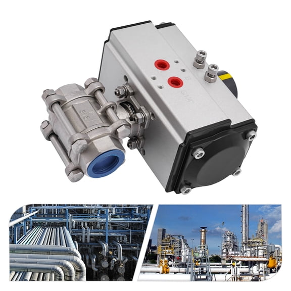 Pneumatic Ball Valve, 1inch NPT 316 Stainless Steel Valve, PTFE Seal for Water/Oil/Gas Control