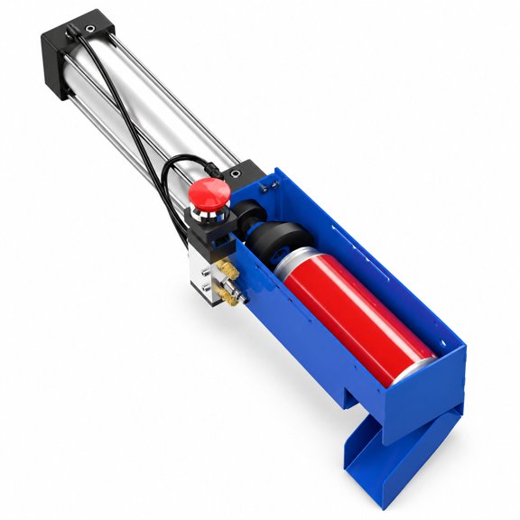 Pneumatic Can Crusher for 8oz-16oz Aluminum Cans, Blue, Air-Powered Recycling Compactor