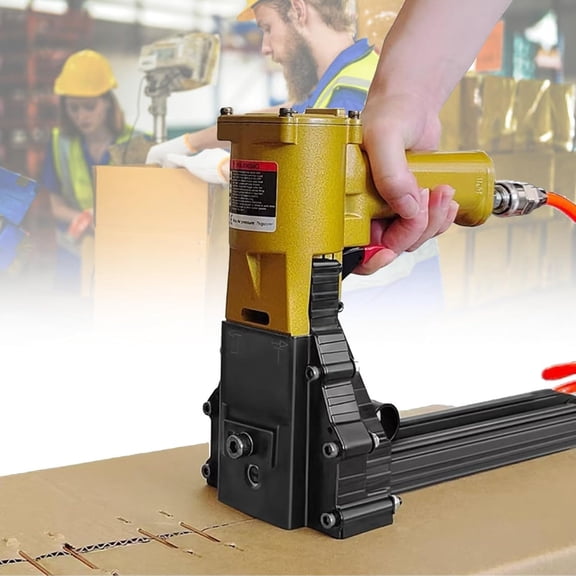 Pneumatic Carton Stapler Machine, Handheld Box Sealing Tool, For 15mm-18mm/22mm Nails, Automatic Packing Closer For Heavy Duty Cartons