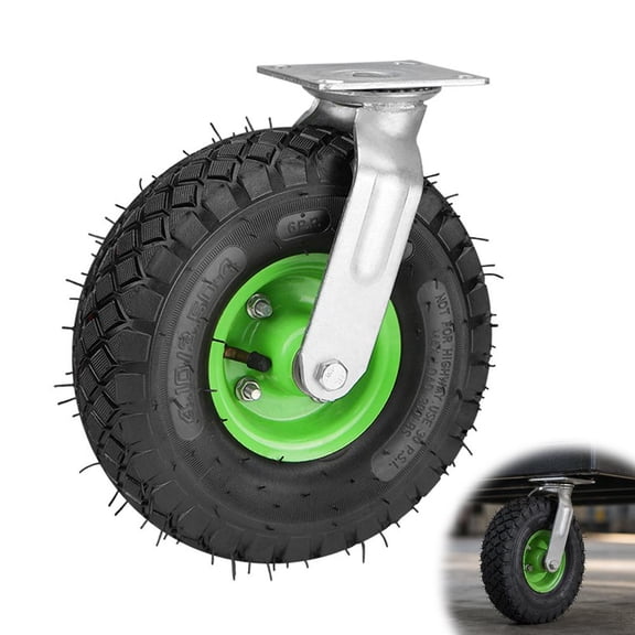 Pneumatic Caster Wheels,Heavy Duty Casters,Tolerable 770 LBS,Rubber Knobby Tread for Workbench, Cart, Trolley,Wagon and Shelves