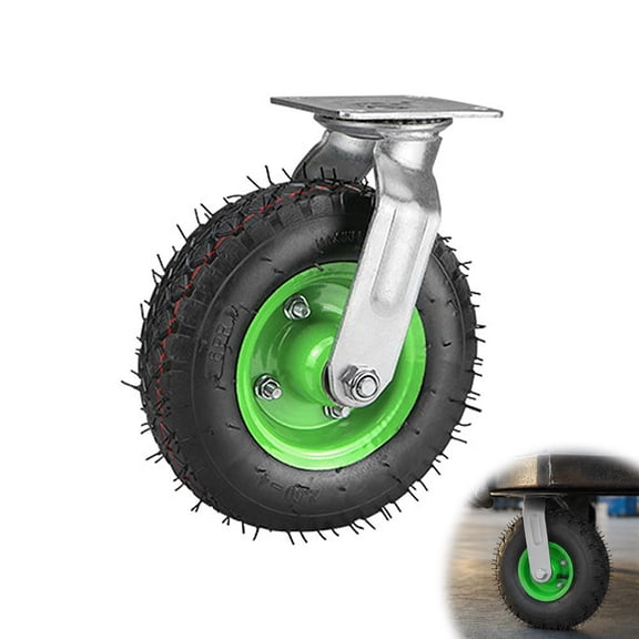 Pneumatic Caster Wheels,Heavy Duty Casters,Tolerable 770 LBS,Rubber Knobby Tread for Workbench, Cart, Trolley,Wagon and Shelves