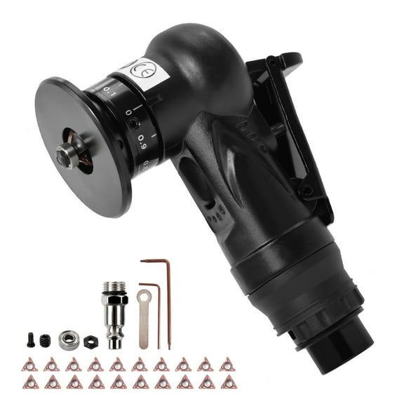 Pneumatic Chamfering Machine Metal Trimming Air Chamfer Beveling Tool + Inserts Accessories