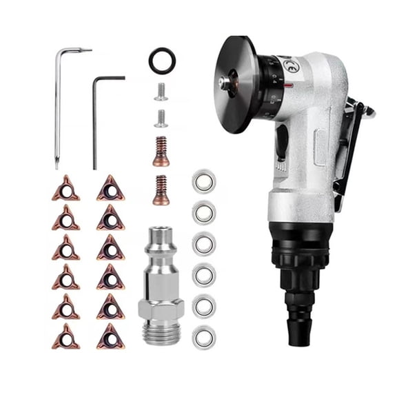 Pneumatic Chamfering Tool 45 Degree Metal Deburring Trimming Machine Arc Edge Beveler Kit for Engineering