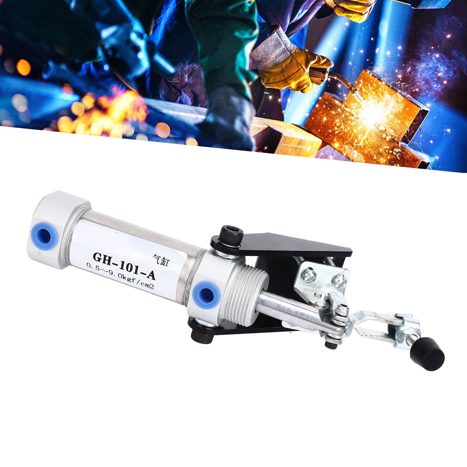 Pneumatic Clamp, Iron G1/8 Professional Cylinder Pneumatic Hold Down