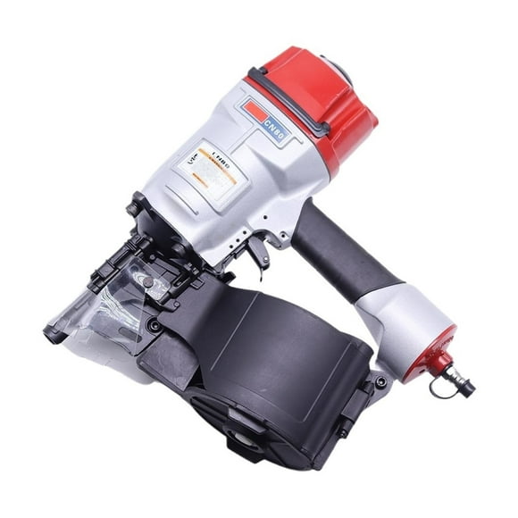 Pneumatic Coil Nailer CN80 Industrial Roofing Pneumatic Roll Nail Gun Siding Coil Nailer Gun Air Nail Gun 25-80mm ,Easy Adapter & Wide Applications
