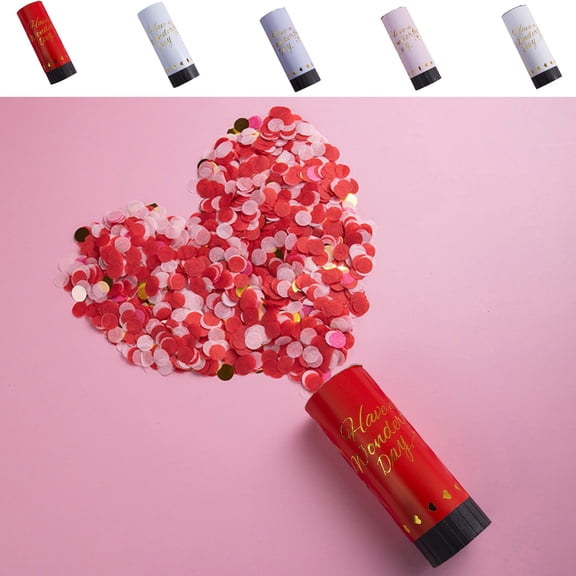Pneumatic Confetti Gun Multicolor Party Launcher Easy- Confetti Shooter for Birthdays, Weddings, Festivals, Graduation, Holidays, 1pc