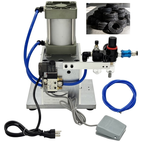 Pneumatic Cutting Cable Cutter Wire Machine 100 Square with Pedal 110V