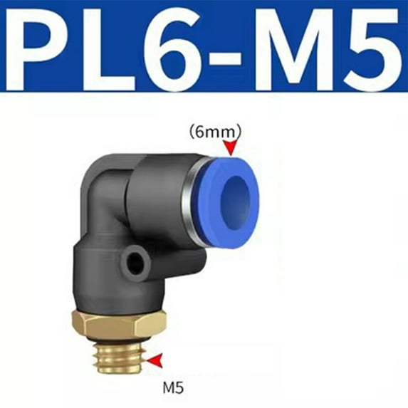 Pneumatic Elbow Quick Connector Air Fittings Thread Elbow Adapter PL4-16