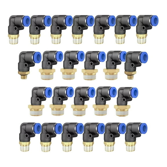 Pneumatic Elbow Quick Connector Air Fittings Thread Elbow Adapter Pl4-16 Pl10-02 Smile Home