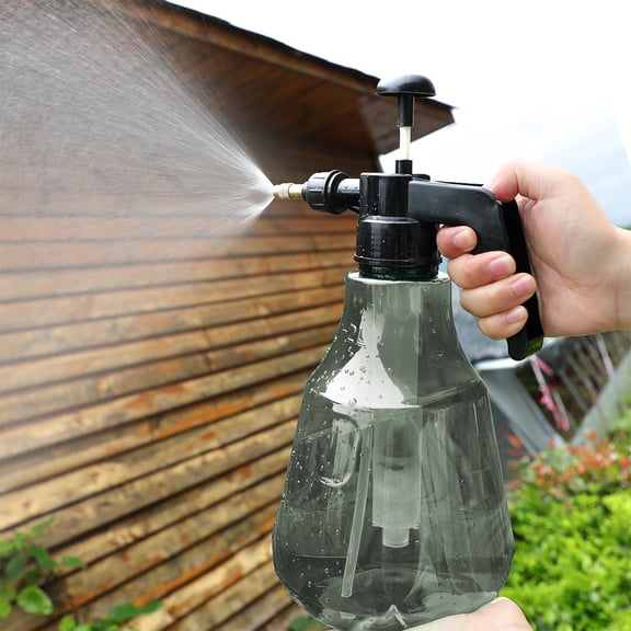 Pneumatic Gardening Pressure Watering Can Spray Bottle - High Pressure Household Plant Mister, Adjustable Brass Nozzle, One Button Control, 2L Capacity