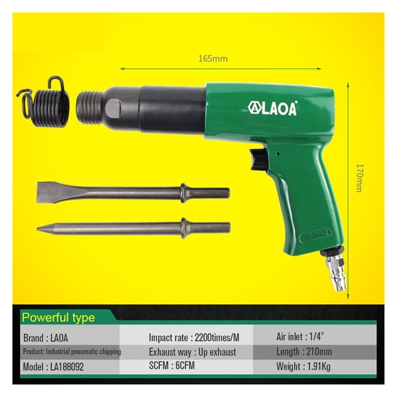 Pneumatic Hammer For Vehicle Repairing 6CFM Air-hammer Powerful Jack Chipping Hammer For Bridge Contruction Air Draft ,Easy to Use