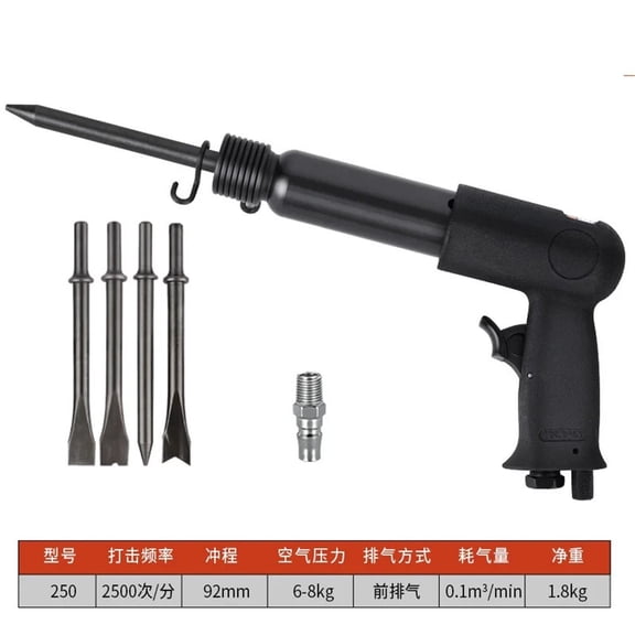 Pneumatic Hammer Shovel Tool Industrial Pneumatic Chisel Straight Type Handle Air Chisel ,Lightweight Design