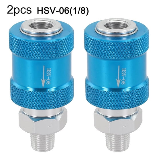 Pneumatic Hand Slide Valve HSV-06/08/10/15, aluminum Manual Flow Control Switch with One-Way Valve and for BSPT Thread G1/8 1/4 3/8 1/2 for Air Compressor Tools(HSV-06)