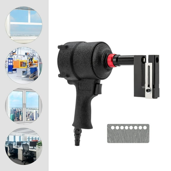 Pneumatic Hole Puncher Panel Straight Sheet Metal Hole Punch Tool & Handle 8mm