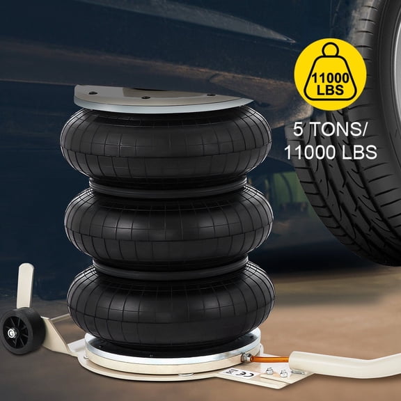 Pneumatic Jack,5 Ton/11023 lbs Triple Bag Air Jack,Lifting Height 6.3-15.75",Inflatable Car Jack with Long Handle,Lifter Pneumatic Air Jack for Garage Car Lifting Repair