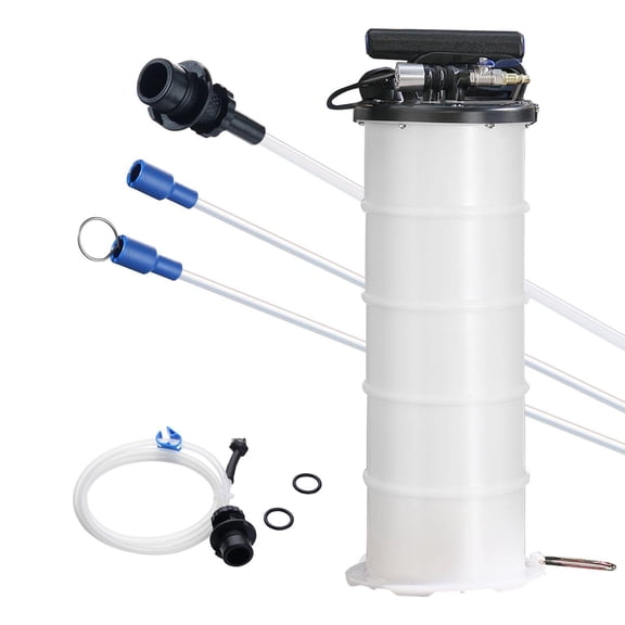 Pneumatic Manual Oil Changer Vacuum Fluid Extractor 1.74 Gallons 6.5 Liters with Dipstick Suction Hose for Automotive Fluids