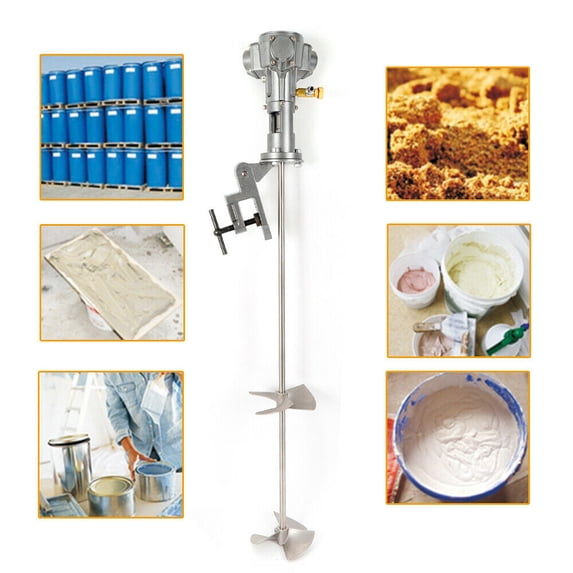 Pneumatic Mixer 1/2 HP Stainless Steel Automatic Paint Mixer Machine Ink Coating Mix Tool 50 Gallon