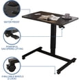 thumbnail image 1 of Pneumatic Mobile Desk, Gas-Spring Height Adjustable Sit to Stand Desk, Overbed Laptop Table Computer Cart with Lockable Casters, Portable Work Table for Home, Office, Black, 1 of 4