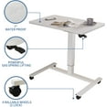 thumbnail image 1 of Pneumatic Mobile Desk, Gas-Spring Height Adjustable Sit to Stand Desk, Overbed Laptop Table Computer Cart with Lockable Wheels, Rolling Desk, Portable Work Table for Home, Office, 1 of 4